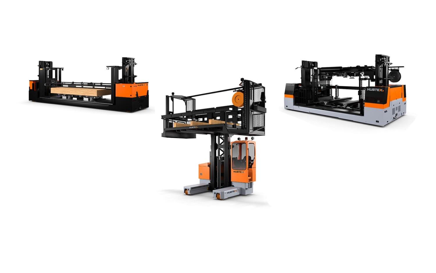 HUBTEX oplossingen voor platenhandling en orderpicken met industriële transportmachines