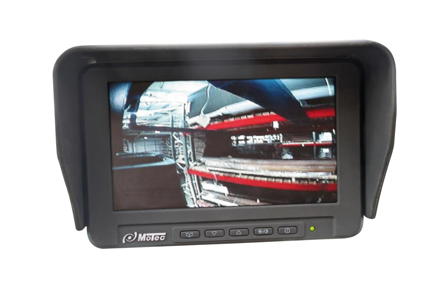 Camerascherm voor zichtondersteuning in HUBTEX heftruckcabine