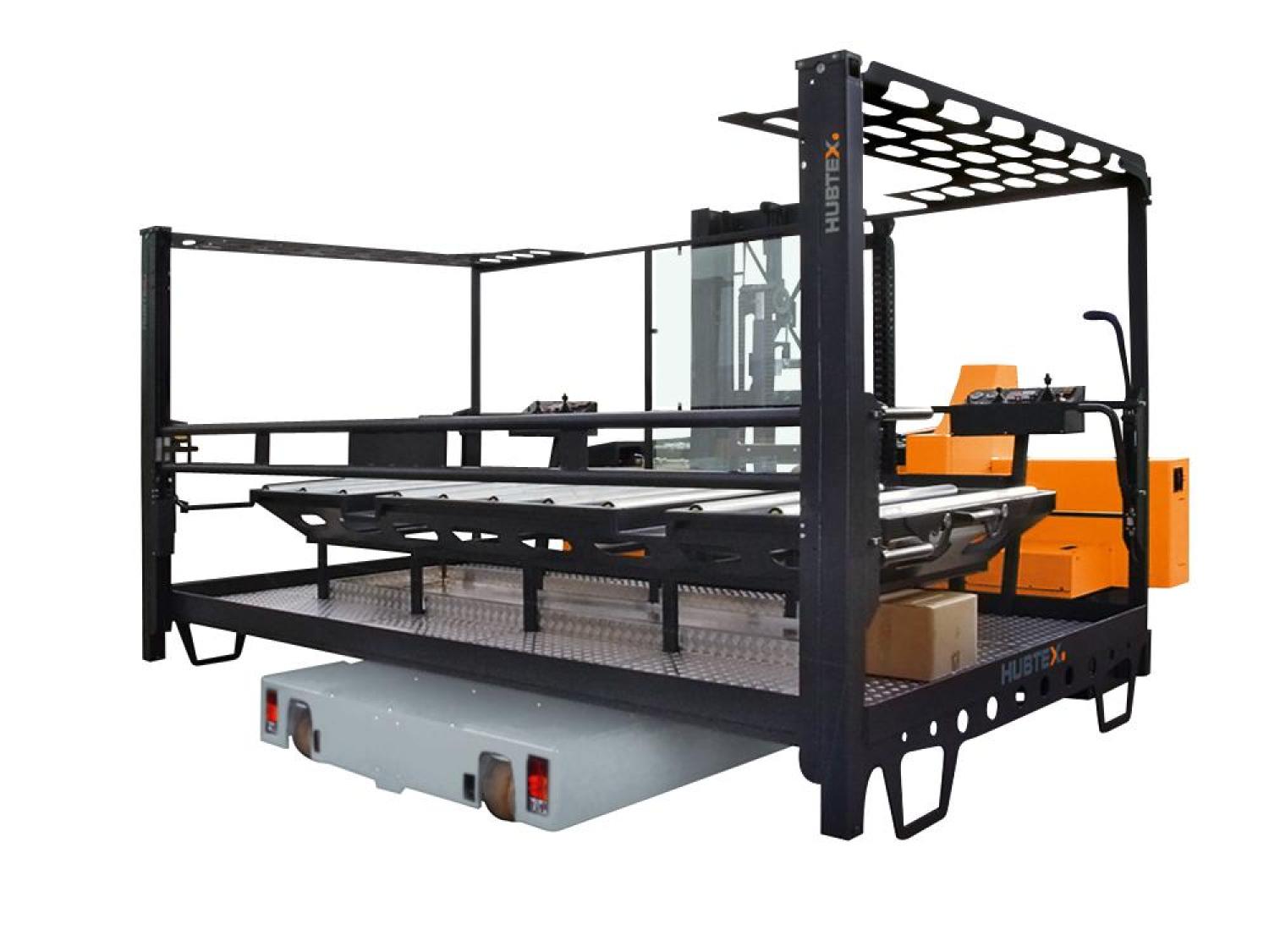 HUBTEX platformwagen met laadplatform voor intern transport